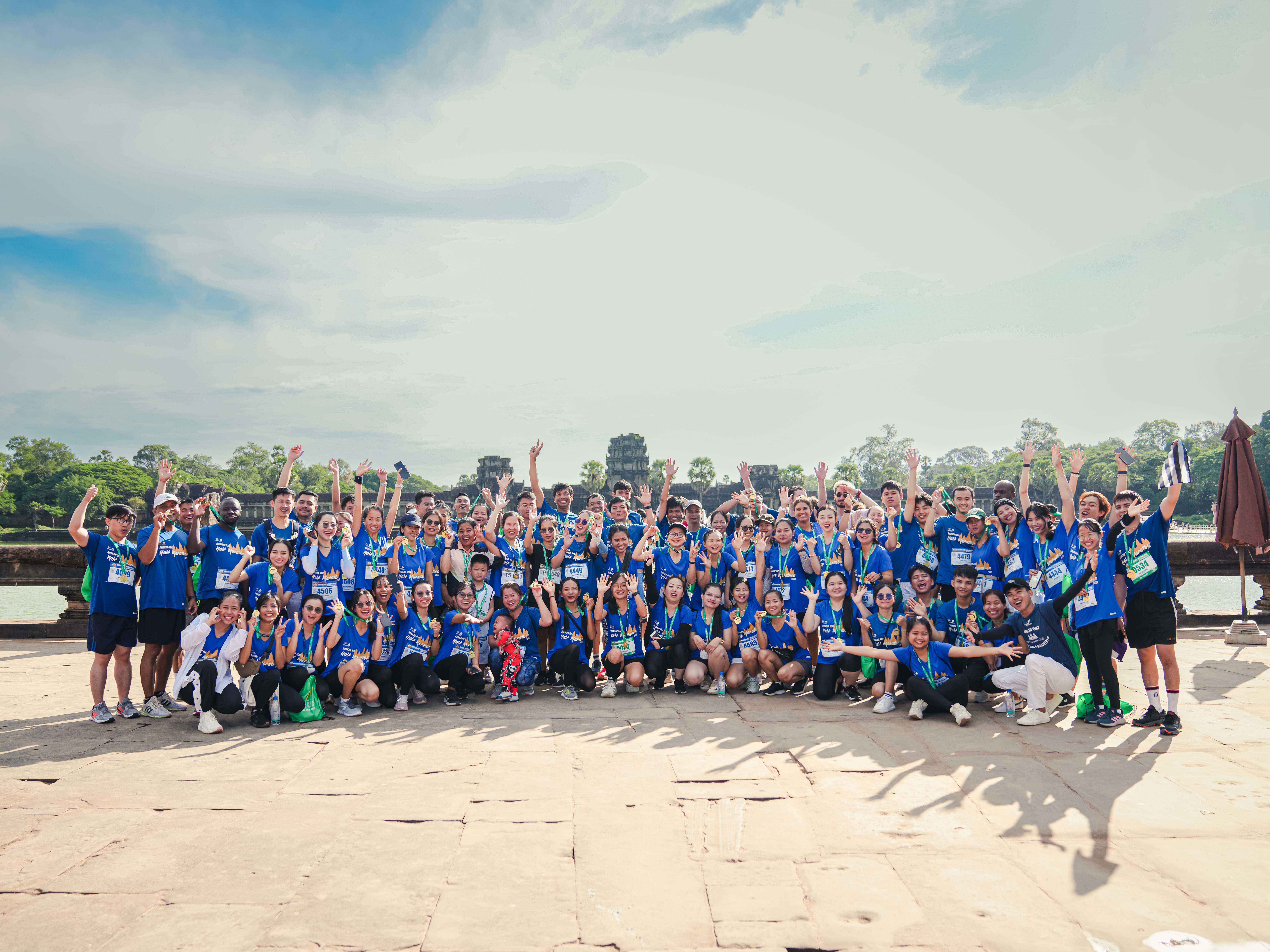 123 people from Institut Pasteur du Cambodge at the Angkor Wat International Half-Marathon